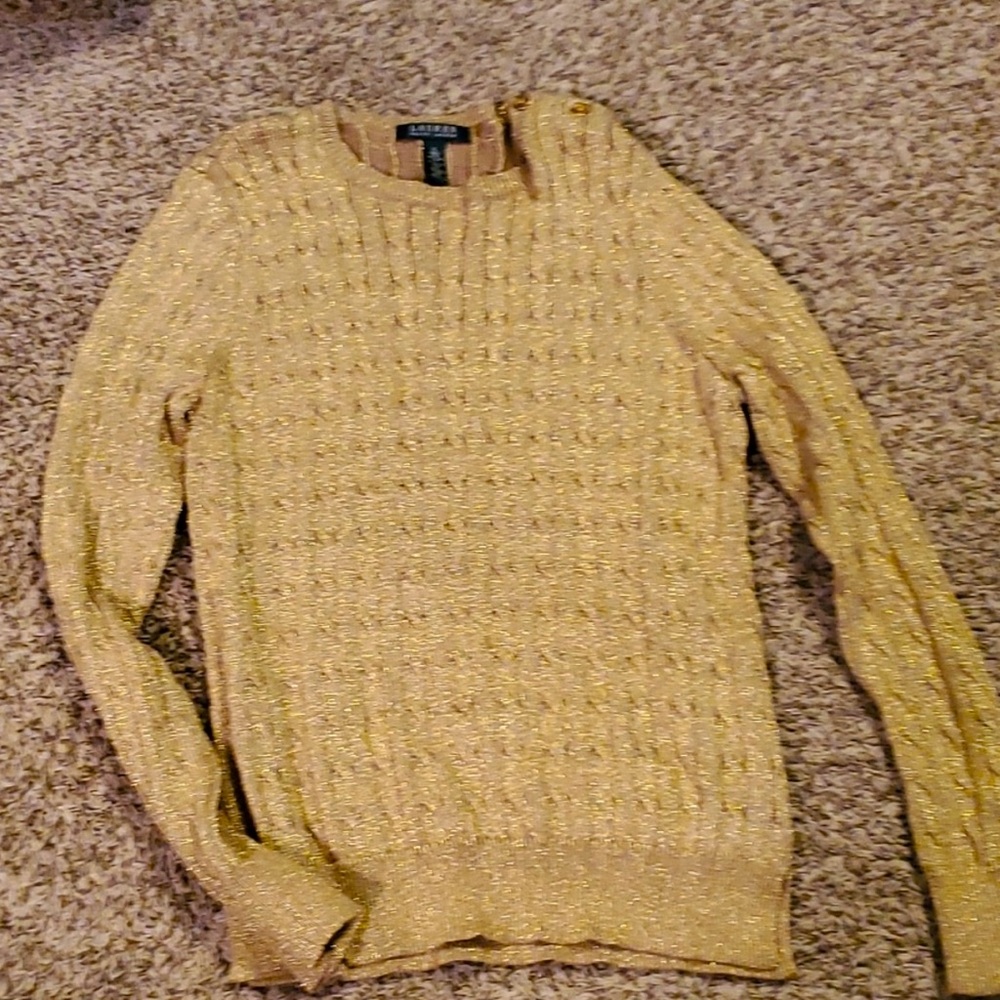 Ralph Lauren gold sweater XL